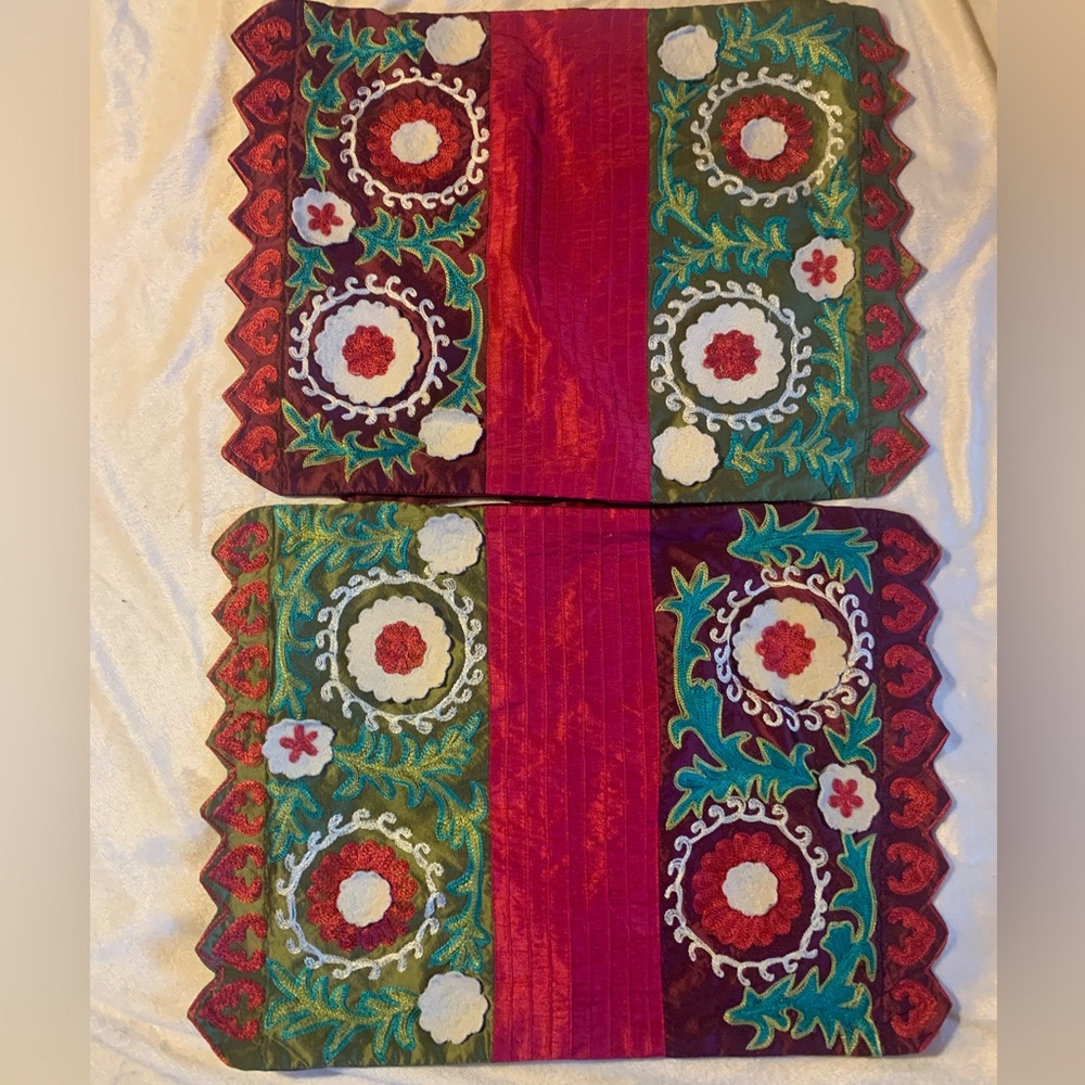 Two Pier 1 Imports Moroccan style throw pillow shams.  Gently-used condition.